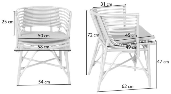 RattaNeo Leiden k102 chair light brown rattan natural -  rattan chair - Image 3