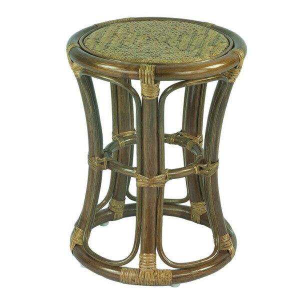 RattaNeo Coral t43 stool olive rattan natural - rattan stool