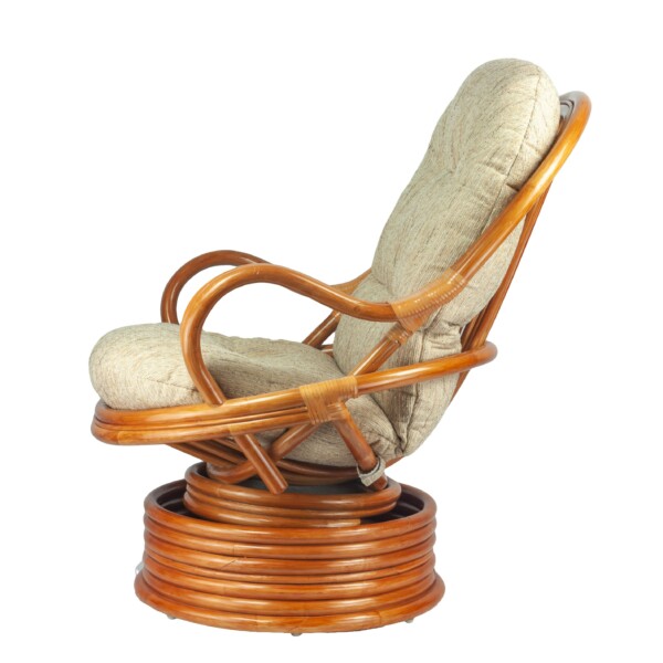 RattaNeo Coral f67 rocking and swivel chair cognac rattan natural - rattan chair - Image 5