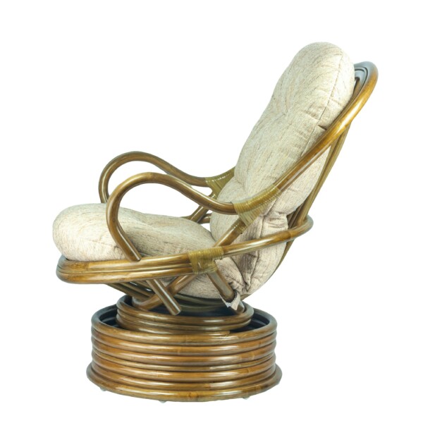 RattaNeo Coral f68 rocking and swivel chair olive natural rattan - rattan chair - Image 5