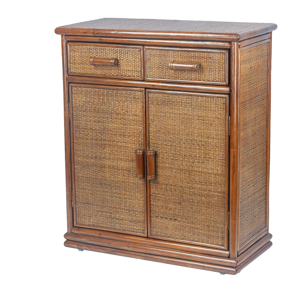 RattaNeo Coral e187 chest of drawers, brown, natural rattan RattaNeo