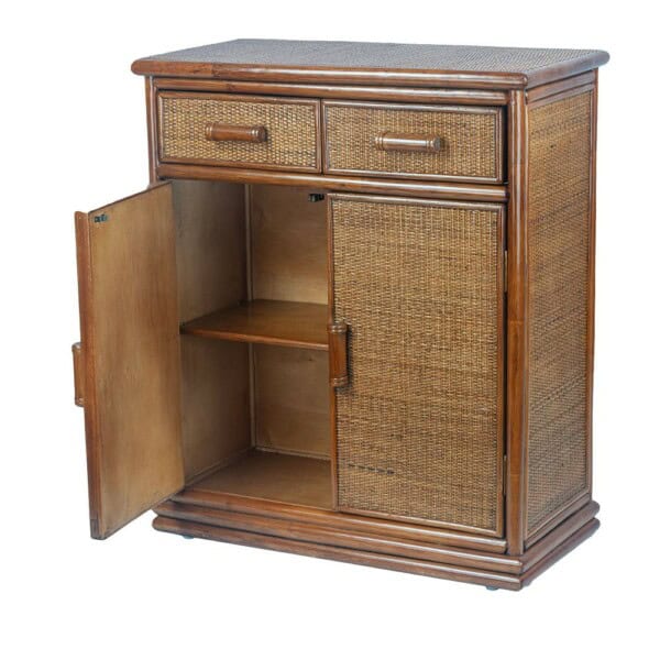 RattaNeo Coral e187 chest of drawers, brown, natural rattan - Image 4