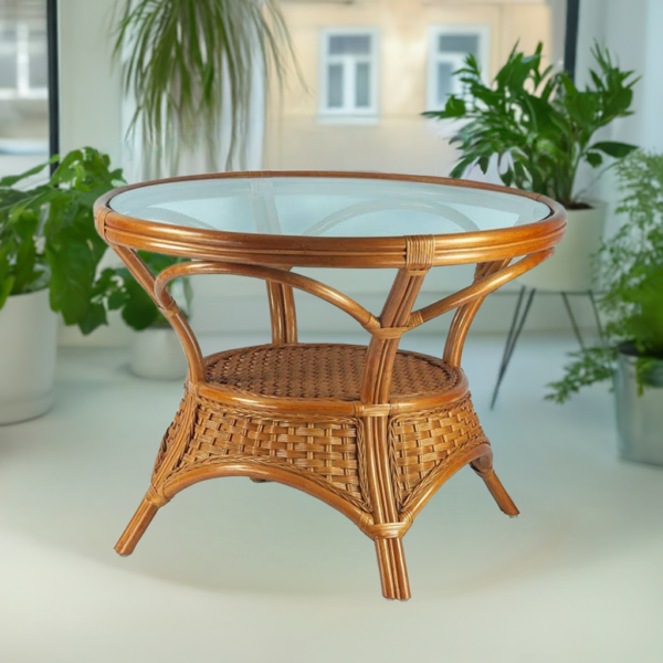 RattaNeo Coral s137 stół z rattanu naturalnego koniakowy - obrazek 8