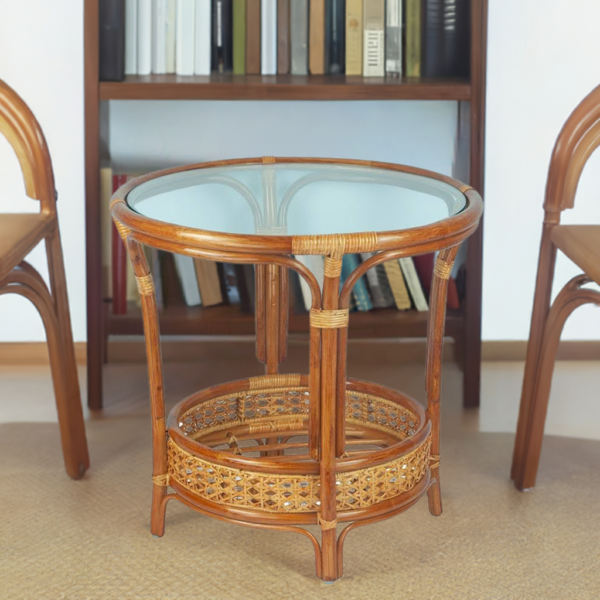 RattaNeo Coral s71 table cognac rattan natural - rattan table - Image 6