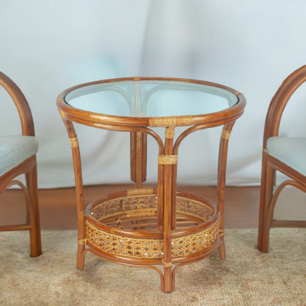 RattaNeo Coral s71 table cognac rattan natural - rattan table - Image 8