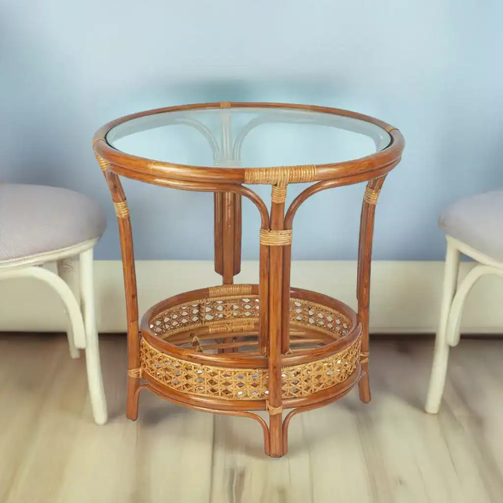 RattaNeo Coral s71 table cognac rattan natural - rattan table - Image 9