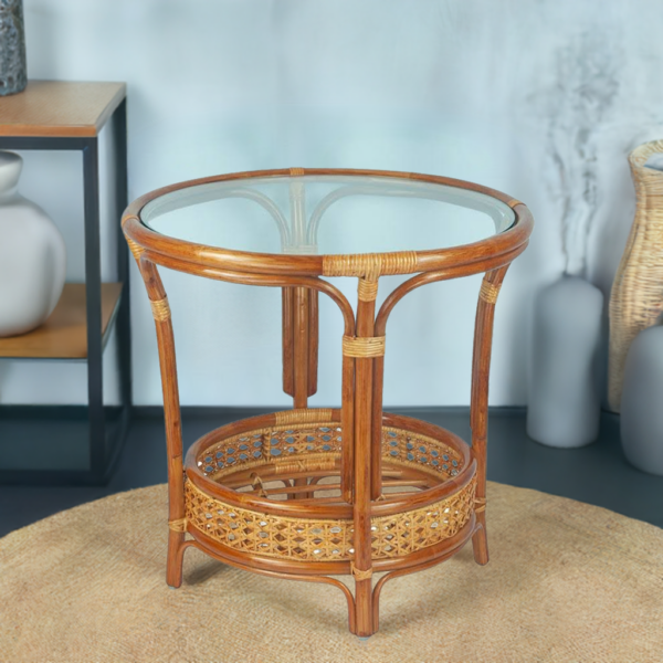 RattaNeo Coral s71 table cognac rattan natural - rattan table - Image 10