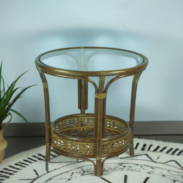 RattaNeo Coral s72 table olive rattan natural - rattan table - Image 9