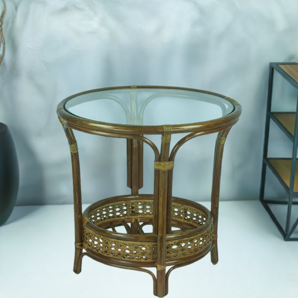 RattaNeo Coral s72 table olive rattan natural - rattan table - Image 10