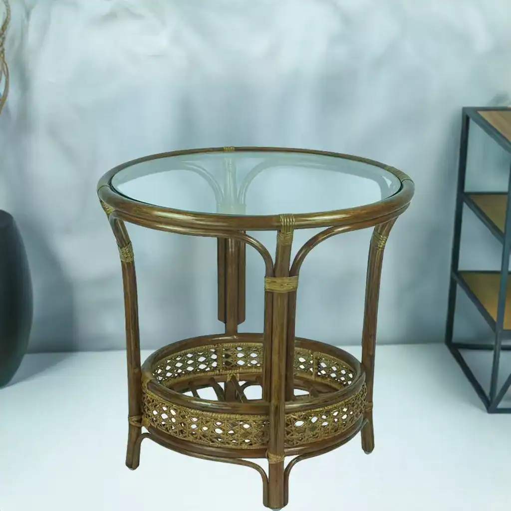 RattaNeo Coral s72 table olive rattan natural - rattan table - Image 10