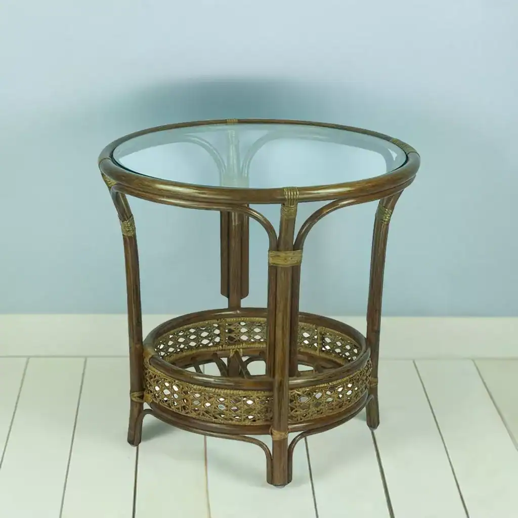 RattaNeo Coral s72 table olive rattan natural - rattan table - Image 6