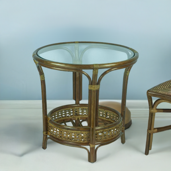 RattaNeo Coral s72 table olive rattan natural - rattan table - Image 7