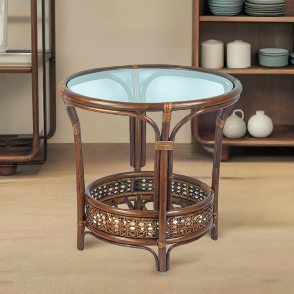 RattaNeo Coral s73 table brown rattan natural - rattan table - Image 8