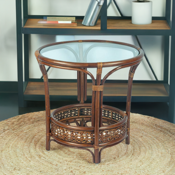 RattaNeo Coral s73 table brown rattan natural - rattan table - Image 10