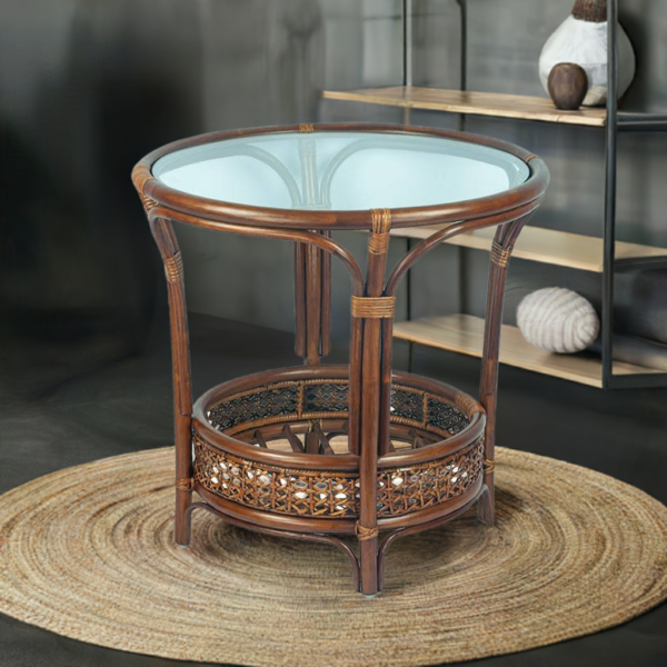 RattaNeo Coral s73 table brown rattan natural - rattan table - Image 6