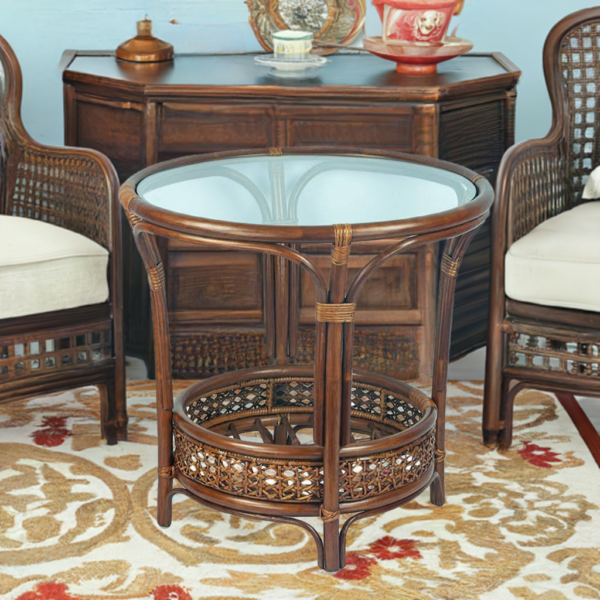 RattaNeo Coral s73 table brown rattan natural - rattan table - Image 7