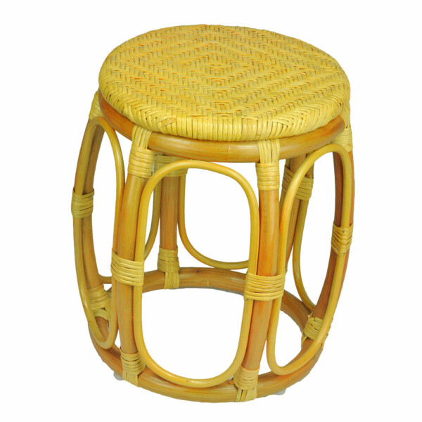 RattaNeo Coral t180 taboret z rattanu naturalnego miodowy
