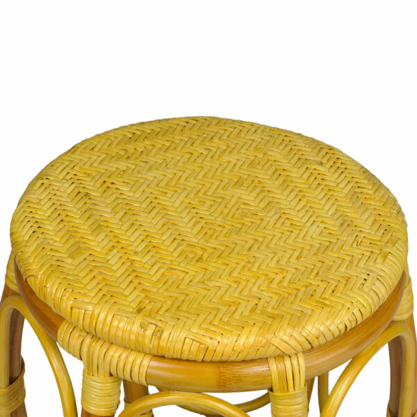 RattaNeo Coral t180 taboret z rattanu naturalnego miodowy - obrazek 3