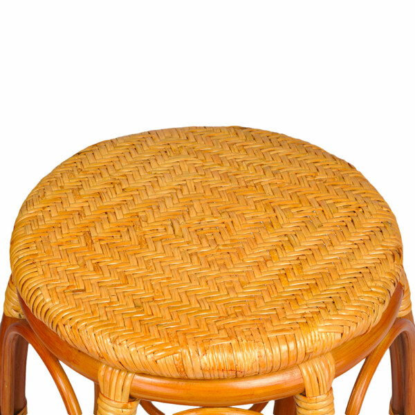 RattaNeo Coral t181 taboret z rattanu naturalnego koniakowy - obrazek 3