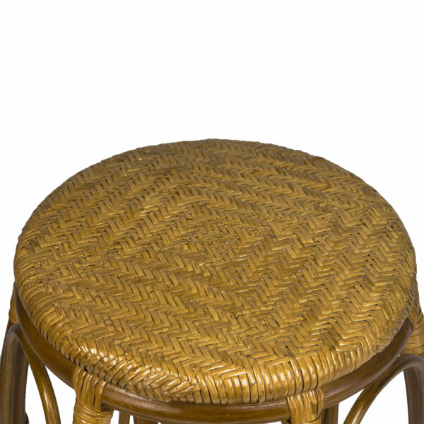RattaNeo Coral t182 taboret z rattanu naturalnego oliwkowy - obrazek 3