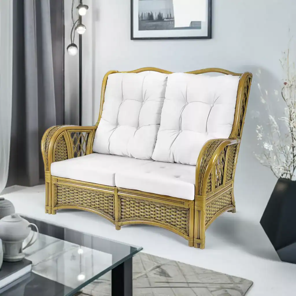 RattaNeo Valencia s30 sofa 2-seater rattan natural - rattan sofa - Image 5