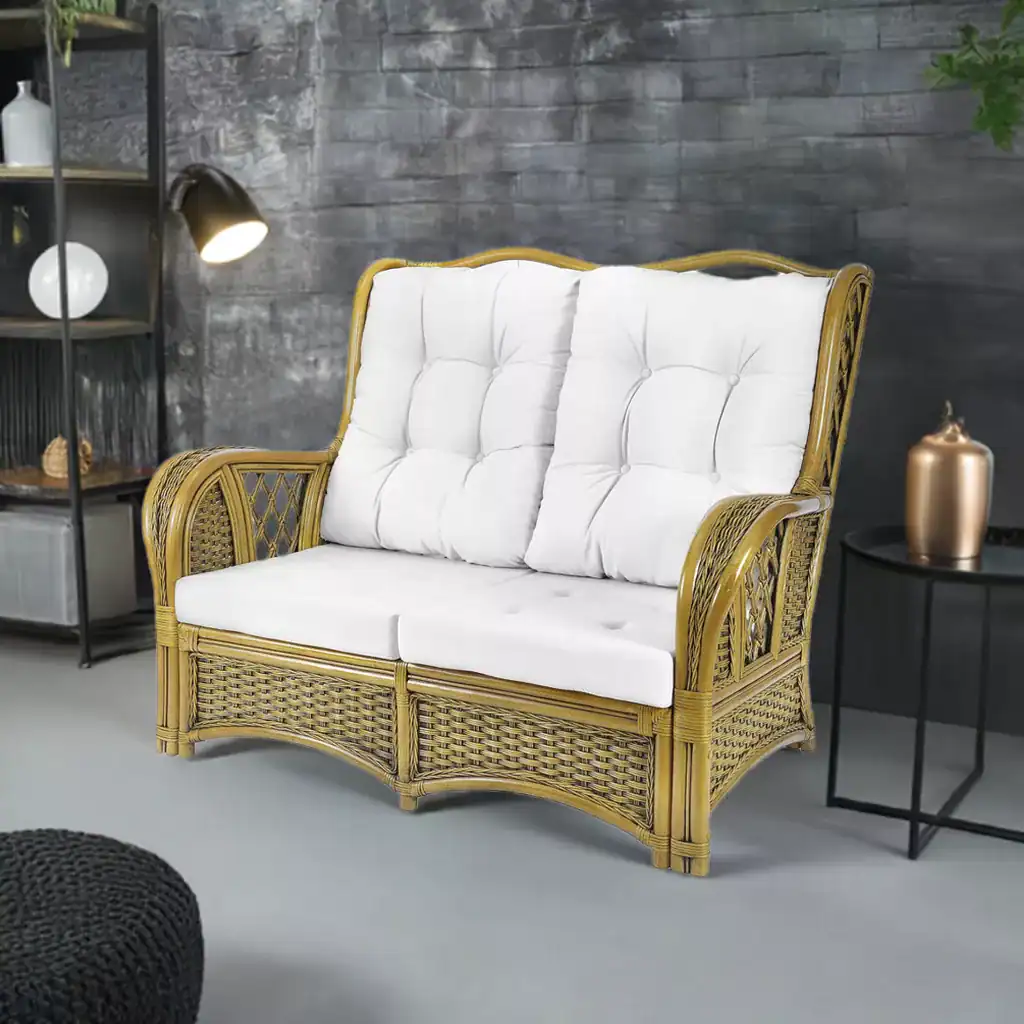 RattaNeo Valencia s30 sofa 2-seater rattan natural - rattan sofa - Image 6