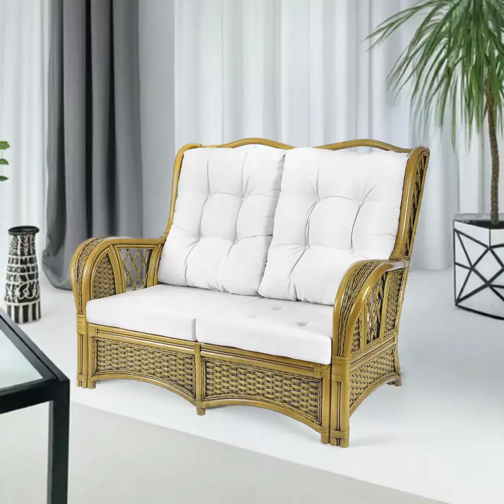 RattaNeo Valencia s30 sofa 2-seater rattan natural - rattan sofa - Image 7
