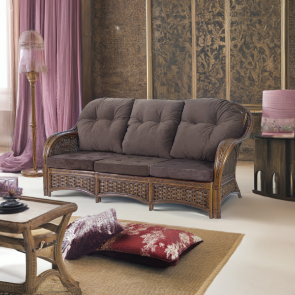 RattaNeo Alhambra s3 sofa trzyosobowa z rattanu naturalnego - obrazek 3