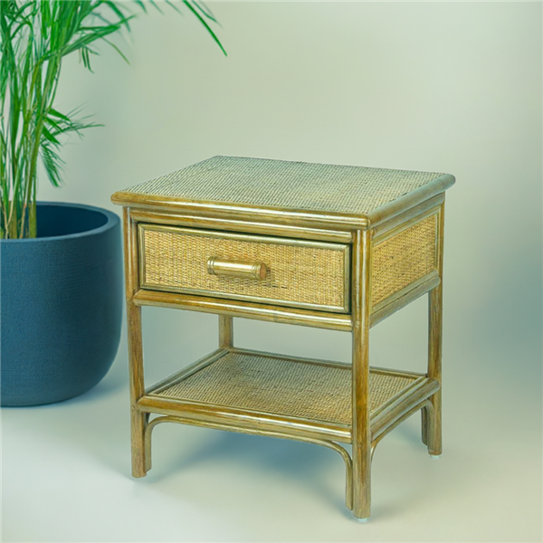 RattaNeo Coral e190 nightstand olive rattan natural - Image 11