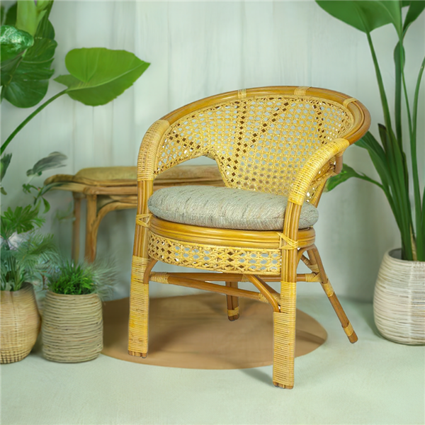 RattaNeo Coral f44 armchair honey rattan natural - rattan armchair - Image 6