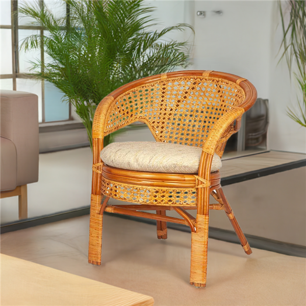RattaNeo Coral f45 armchair cognac rattan natural - rattan armchair - Image 4