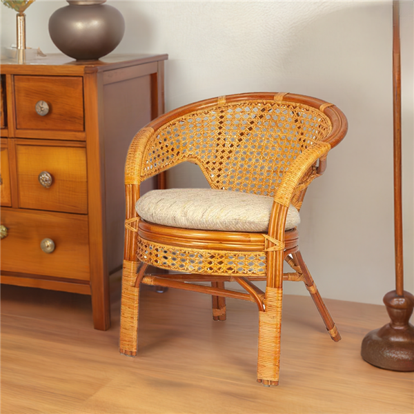 RattaNeo Coral f45 armchair cognac rattan natural - rattan armchair - Image 6