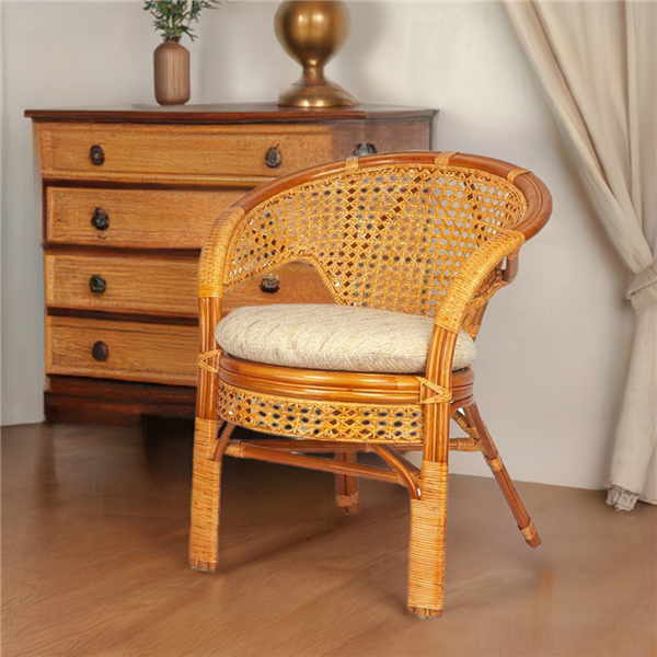 RattaNeo Coral f45 armchair cognac rattan natural - rattan armchair - Image 7