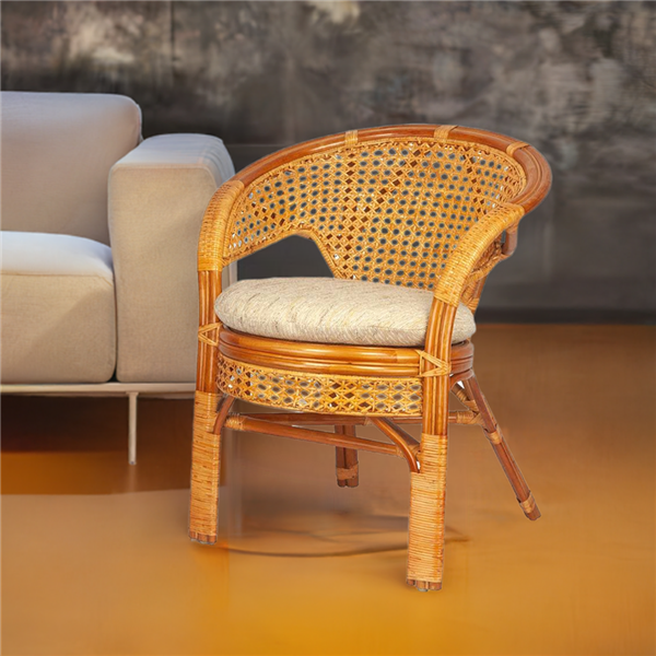 RattaNeo Coral f45 armchair cognac rattan natural - rattan armchair - Image 8