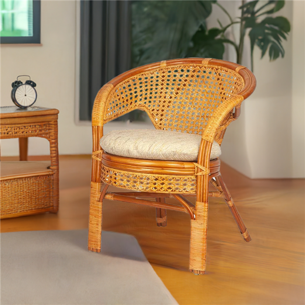 RattaNeo Coral f45 armchair cognac rattan natural - rattan armchair - Image 10