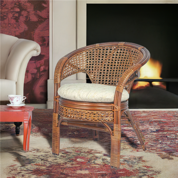 RattaNeo Coral f147 armchair brown rattan natural -  rattan armchair - Image 7