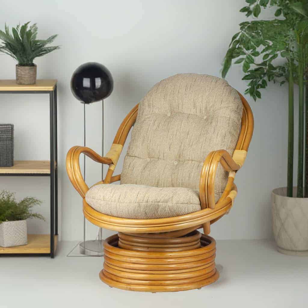 RattaNeo Coral f66 rocking and swivel chair honey rattan natural - rattan chair - Image 11