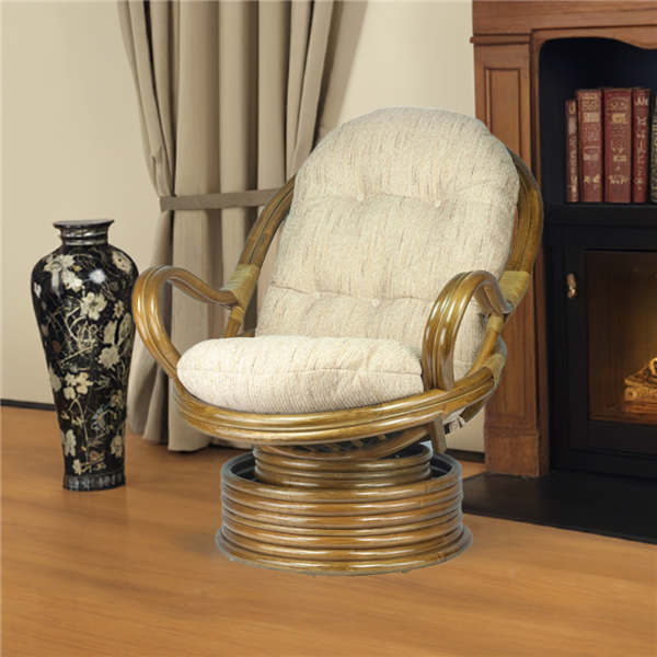 RattaNeo Coral f68 rocking and swivel chair olive natural rattan - rattan chair - Image 8