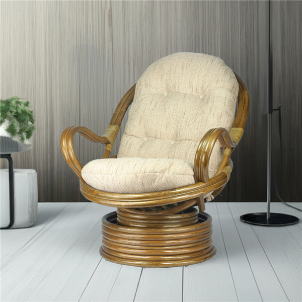 RattaNeo Coral f68 rocking and swivel chair olive natural rattan - rattan chair - Image 11