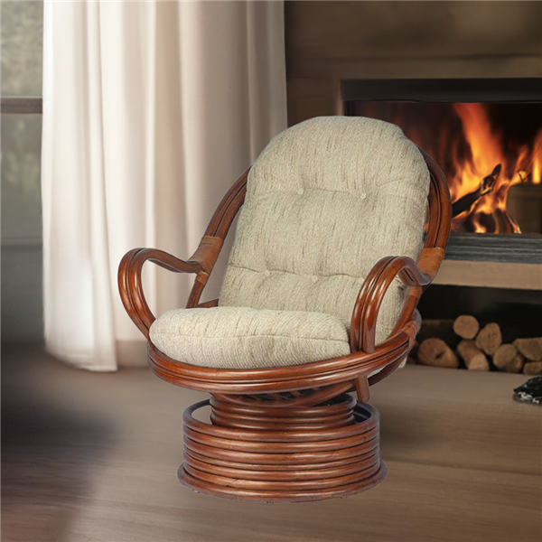 RattaNeo Coral f69 rocking and swivel chair brown rattan natural - rattan chair - Image 11