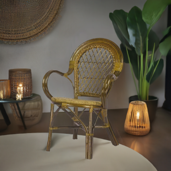 RattaNeo Coral k47 chair olive rattan natural -  rattan chair - Image 9