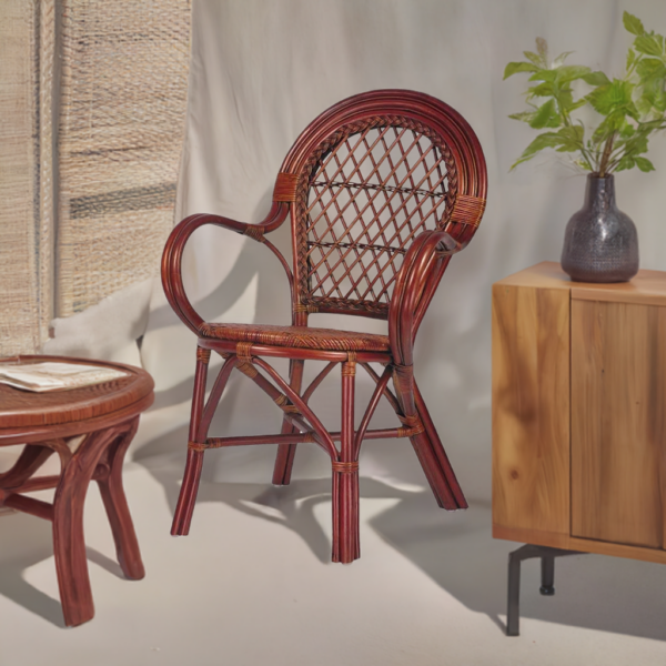 RattaNeo Coral k48 chair brown rattan natural -  rattan chair - Image 4