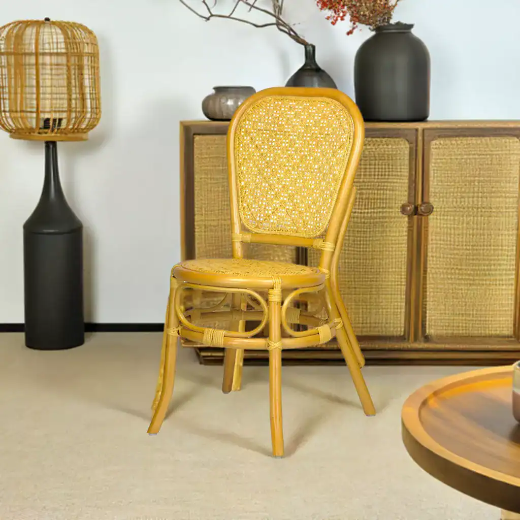 RattaNeo Coral k49 chair honey rattan natural - rattan chair - Image 5