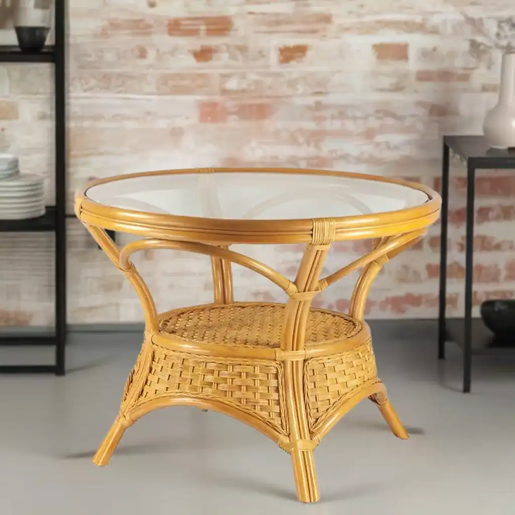 RattaNeo Coral s136 stół z rattanu naturalnego miodowy - obrazek 7