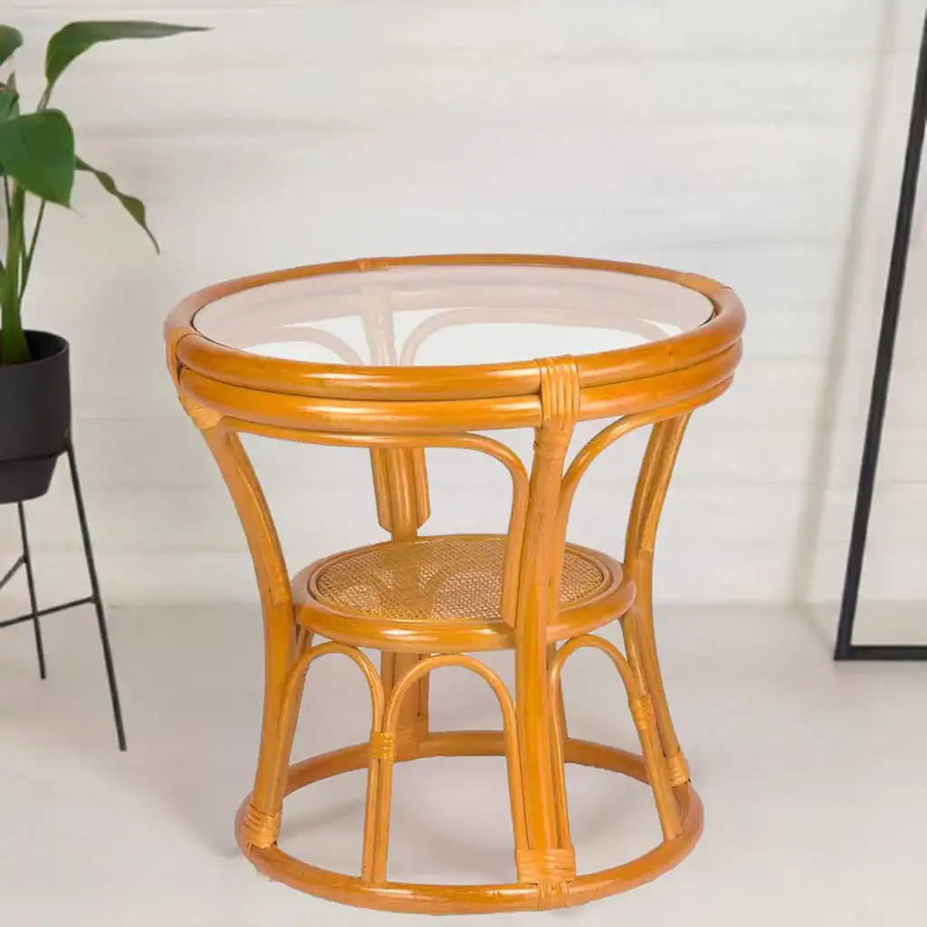 RattaNeo Coral s215 stolik kawowy z rattanu naturalnego koniakowy - obrazek 6