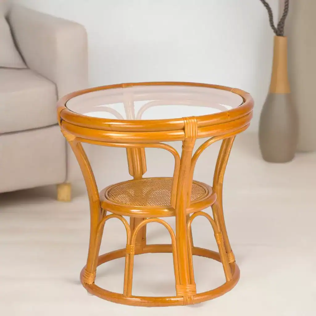 RattaNeo Coral s215 stolik kawowy z rattanu naturalnego koniakowy - obrazek 7