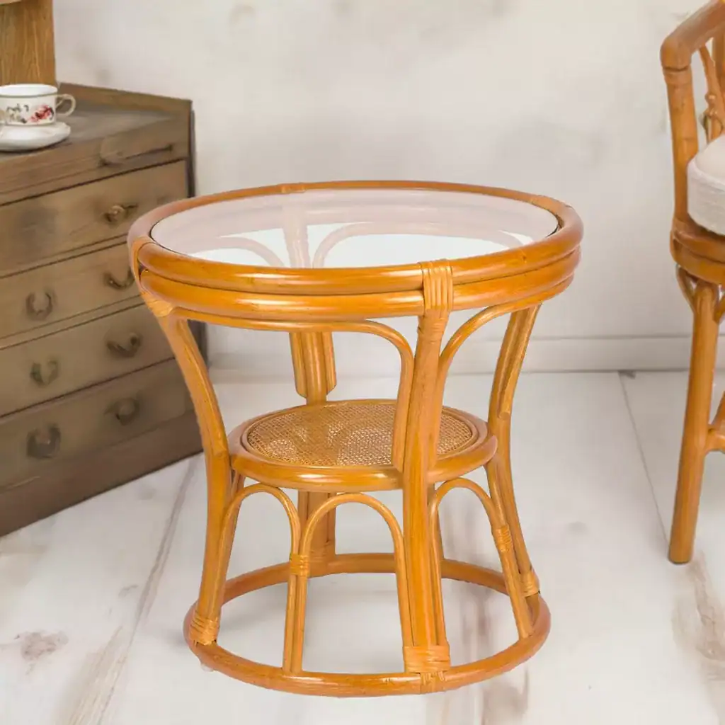 RattaNeo Coral s215 stolik kawowy z rattanu naturalnego koniakowy - obrazek 8