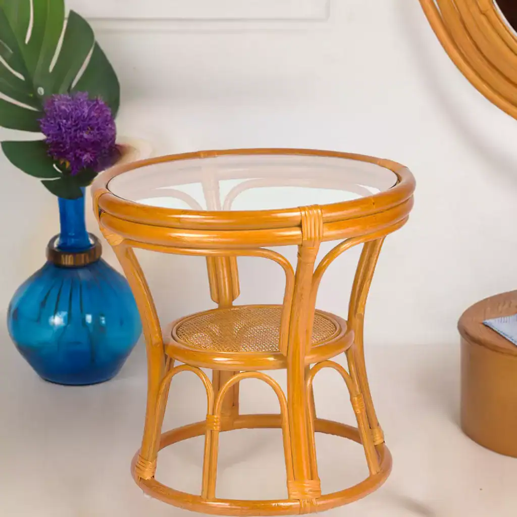 RattaNeo Coral s215 stolik kawowy z rattanu naturalnego koniakowy - obrazek 9