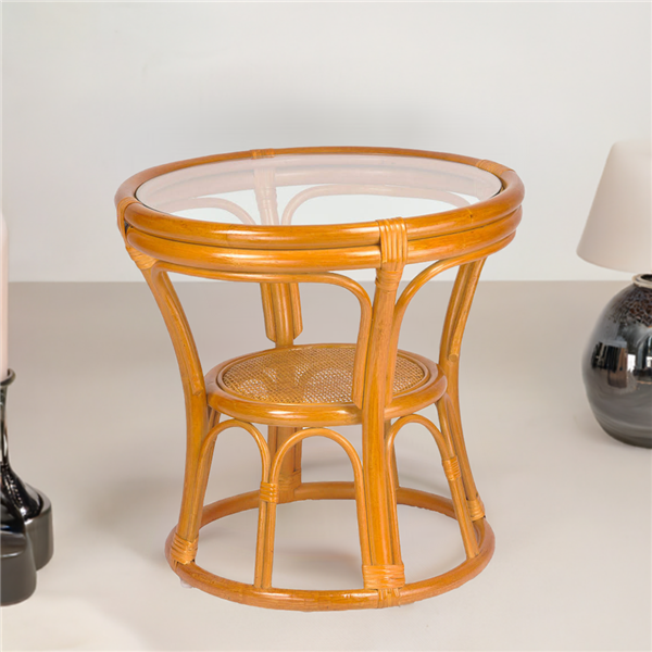 RattaNeo Coral s215 cognac table, natural rattan - Image 10