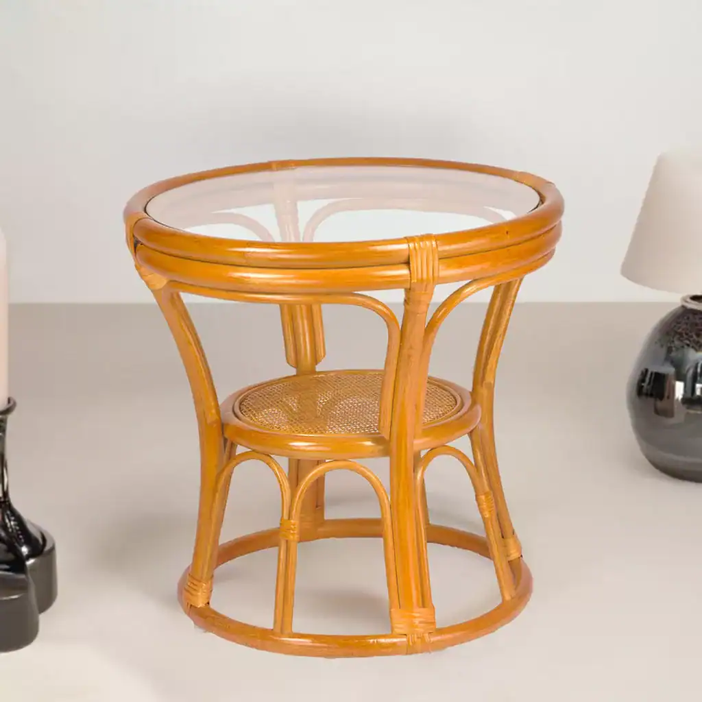 RattaNeo Coral s215 stolik kawowy z rattanu naturalnego koniakowy - obrazek 10